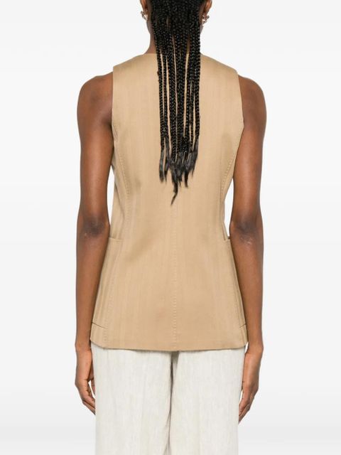 Max Mara Mxmfalla cotton vest - Neutrals