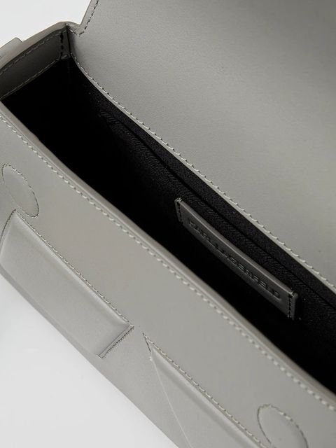 Karl Lagerfeld torebka skórzana IKON/K kolor szary A2W30198