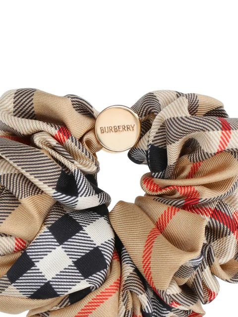 Burberry check silk scrunchie - Neutrals