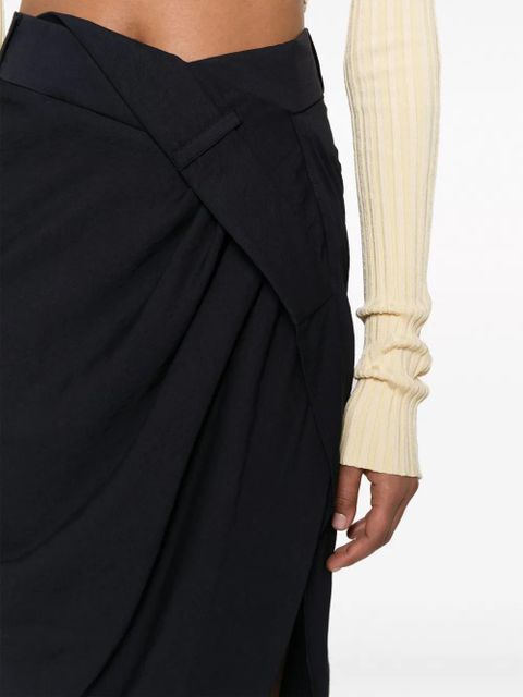 Jacquemus La Jupe Saudade draped midi skirt - Blue