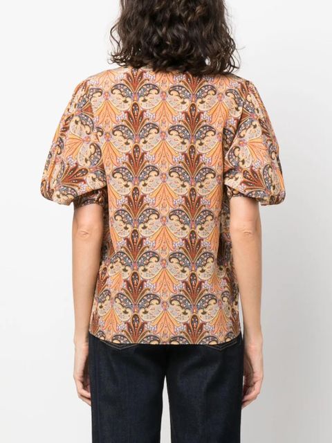 ETRO paisley-print silk shirt - Brown