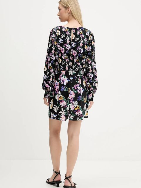 Desigual sukienka FLOR ACRILICA kolor czarny mini rozkloszowana 25WWVW09 - zdjęcie produktu nr 2