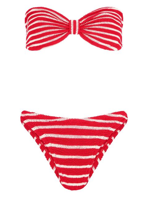 Hunza G Jean striped bikini - Red