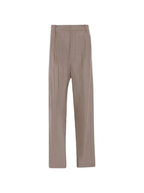 Victoria Beckham pleated straight-leg trousers - Neutrals - zdjęcie produktu nr 1