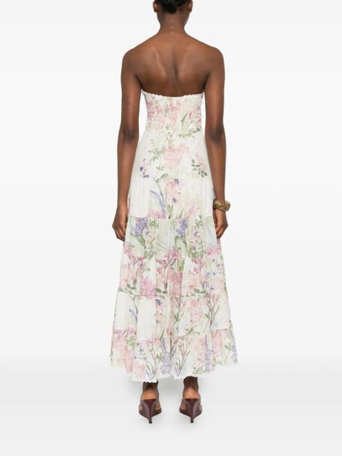Charo Ruiz Ibiza Danny floral-print belted maxi dress - Neutrals
