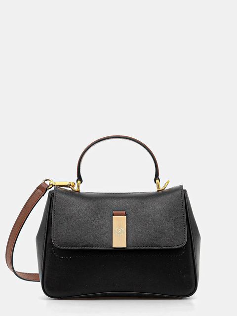 Pollini torebka skórzana kolor czarny PC4422PP0N QH1 - zdjęcie produktu nr 1