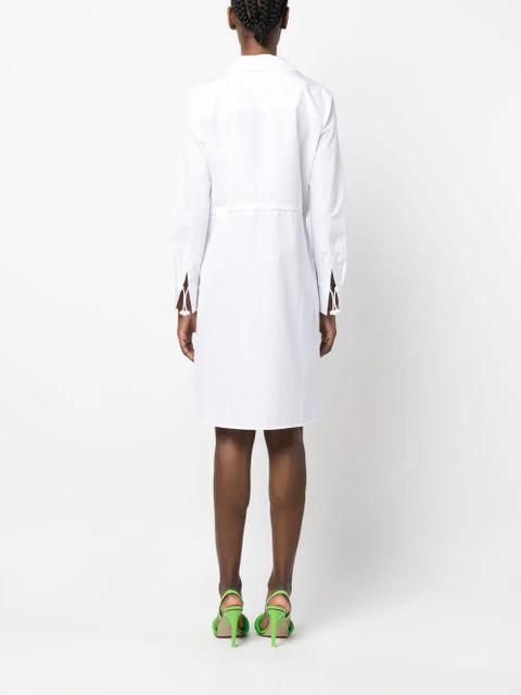 FENDI drawstring-waist cotton dress - White