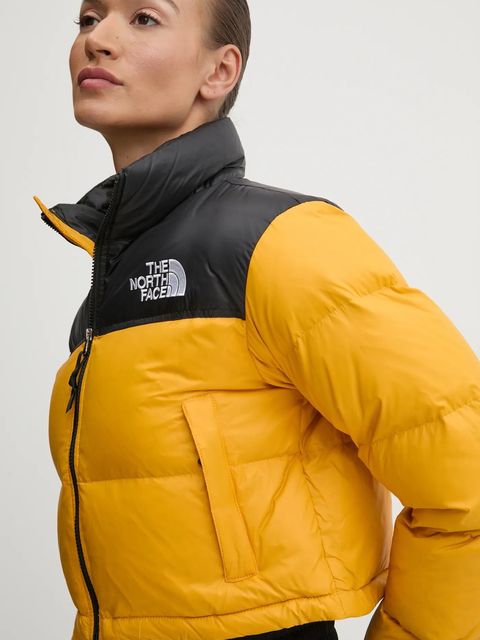 The North Face kurtka puchowa Nuptse damska kolor żółty zimowa NF0A5GGEZU31