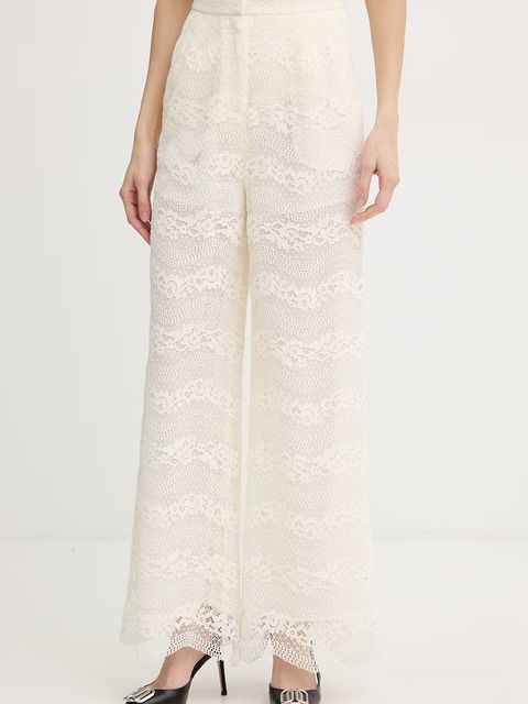 Twinset spodnie palazzo damskie z bawełną - zdjęcie produktu nr 1