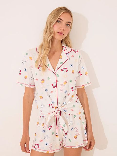 women'secret piżama bawełniana damska kolor biały bawełniana 3132114 - zdjęcie produktu nr 1