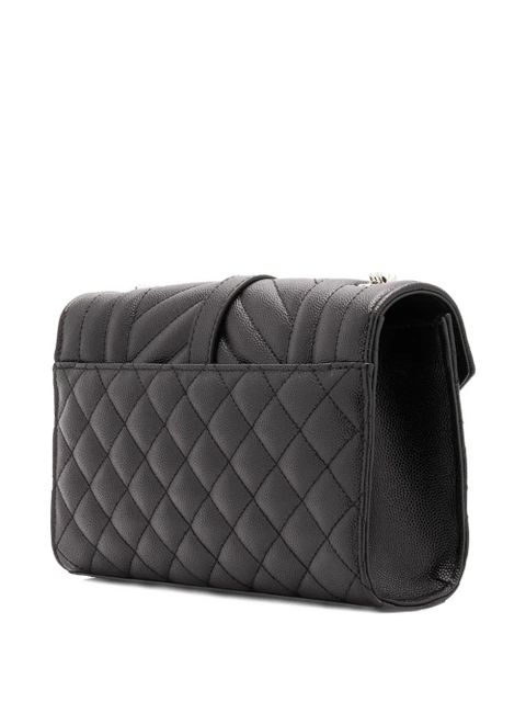 Saint Laurent envelope matelassé shoulder bag - Black