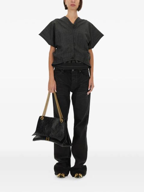 Balenciaga V-neck tailored blouse - Grey - zdjęcie produktu nr 2