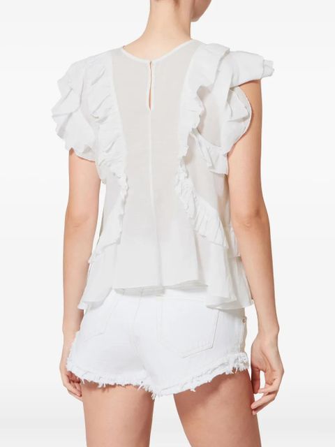 MARANT ÉTOILE Nalou ruffled top - White