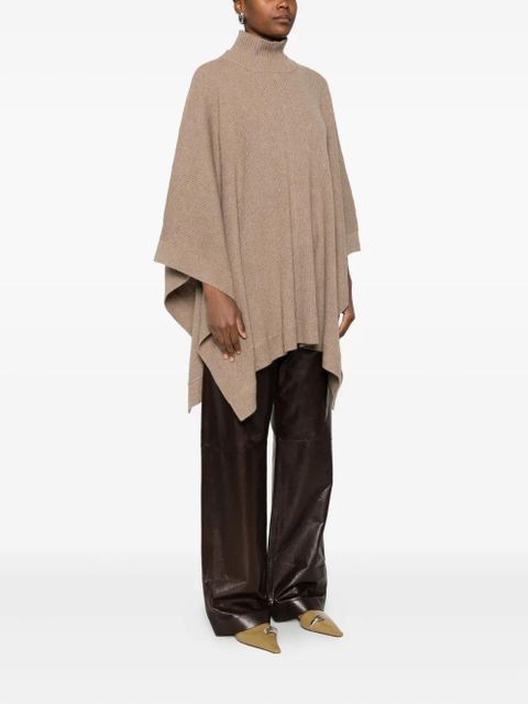 Max Mara funnel-neck poncho - Neutrals