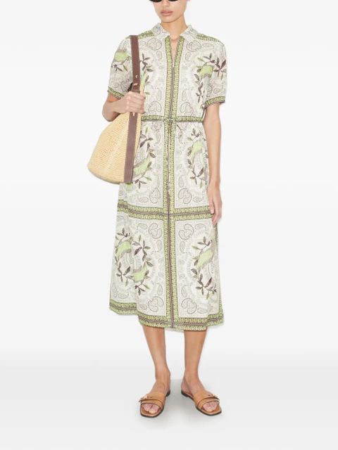 Tory Burch cinched cotton zip dress - Neutrals - zdjęcie produktu nr 2