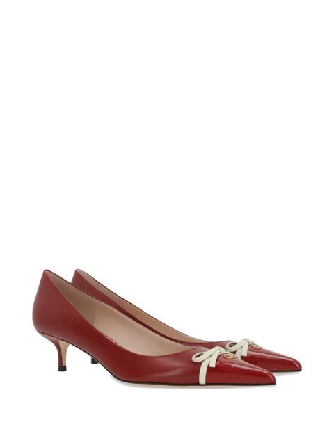 Valentino Garavani Bepointy bow-detail heeled pumps - Red - zdjęcie produktu nr 2