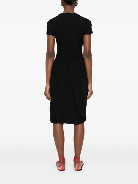 Jil Sander textured midi dress - Black