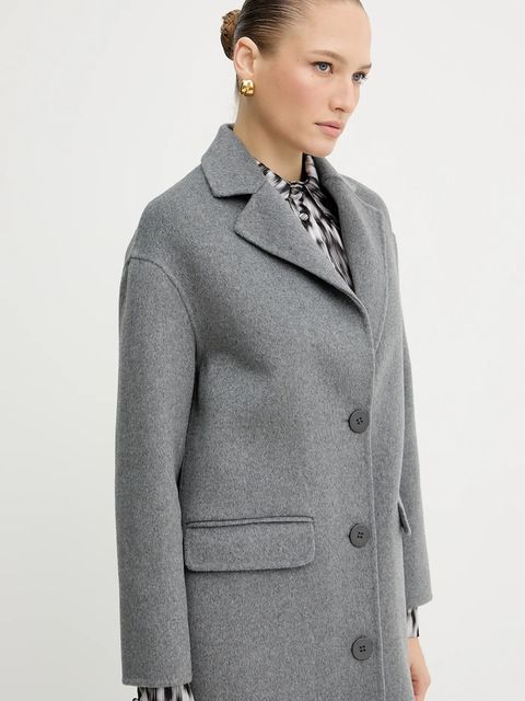 Silvian Heach płaszcz z wełną PARASCHIV kolor szary GPA25517CP