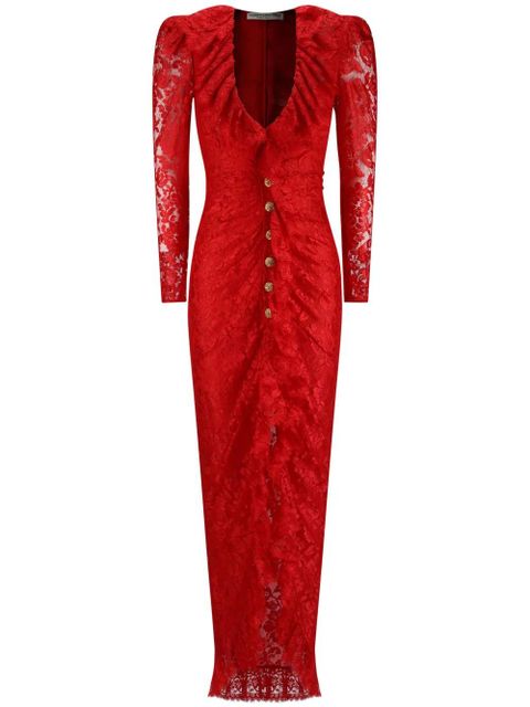 Alessandra Rich floral lace dress - Red - zdjęcie produktu nr 1