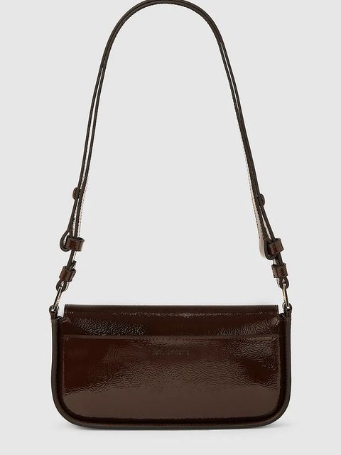 Karl Lagerfeld torebka skórzana K/SIGNATURE kolor bordowy A4W30041 - zdjęcie produktu nr 2