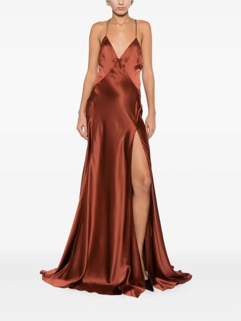 AMIRI satin dress - Brown