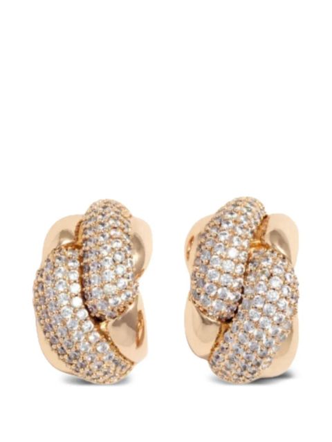 Self-Portrait crystal-embellishment earrings - Gold - zdjęcie produktu nr 1