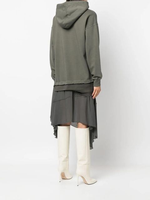 Diesel drawstring hooded dress - Green