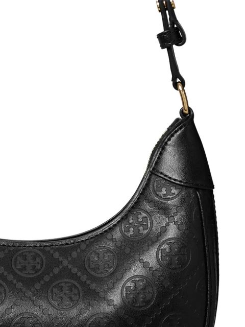 Tory Burch T Monogram Crescent shoulder bag - Black