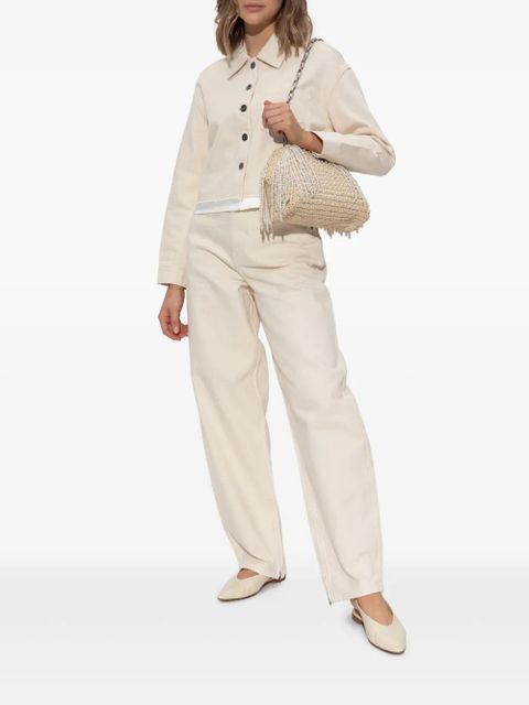 Self-Portrait logo-embossed jacket - Neutrals - zdjęcie produktu nr 2