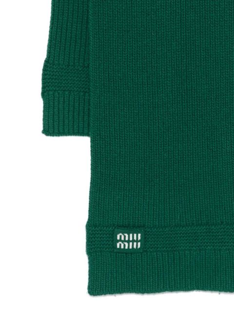 Miu Miu ribbed-knit scarf - Green - zdjęcie produktu nr 2