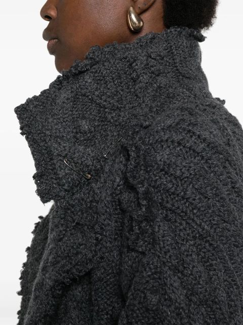 Alexander McQueen cable-knit cardigan - Grey