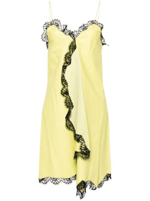 Off-White leather lace-detail dress - Yellow - zdjęcie produktu nr 1