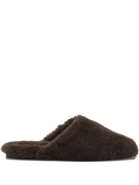 Aeyde Rega shearling flat mules - Brown - zdjęcie produktu nr 1