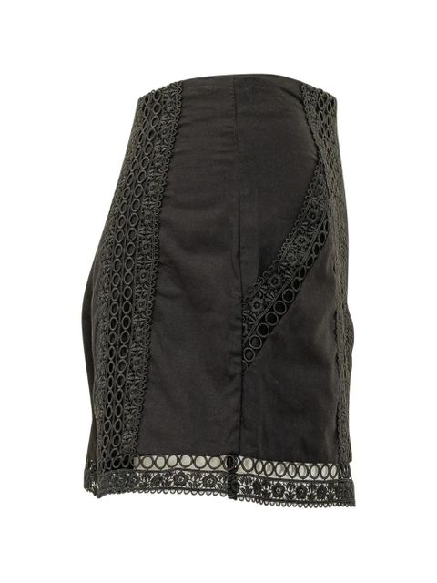 Charo Ruiz Ibiza Oralia lace-trim shorts - Black
