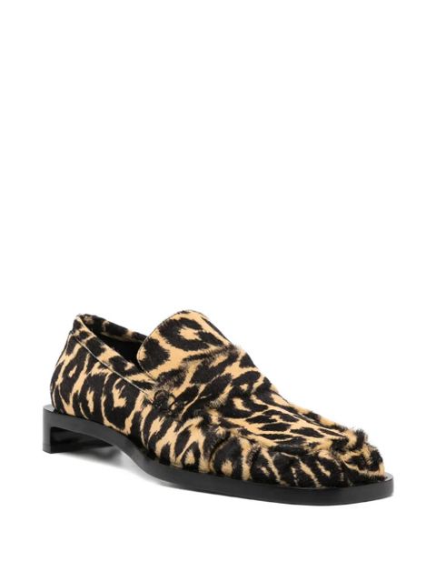 Jil Sander leopard-print loafers - Neutrals