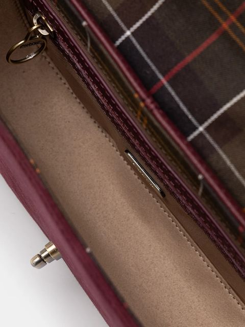 Barbour torebka zamszowa Rosa kolor bordowy LBA0508