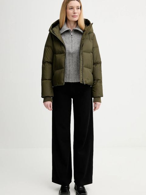 Marc O'Polo sweter z dodatkiem wełny damski kolor szary z półgolfem 5000007474 - zdjęcie produktu nr 2