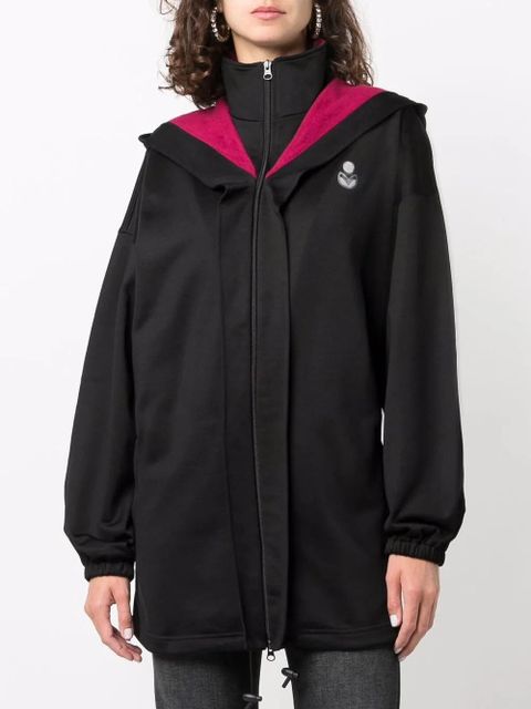 MARANT ÉTOILE logo-print hooded jacket - Black