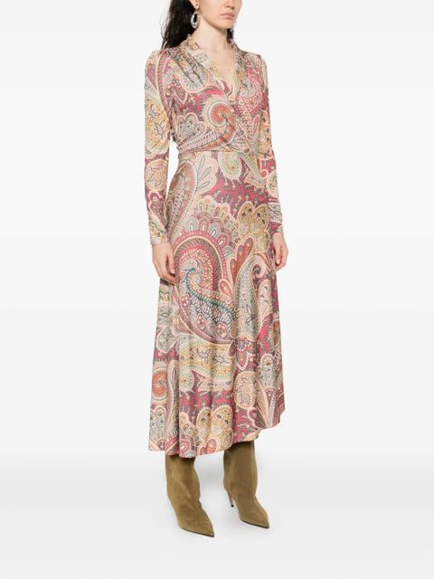 ETRO paisley wrap dress - Neutrals
