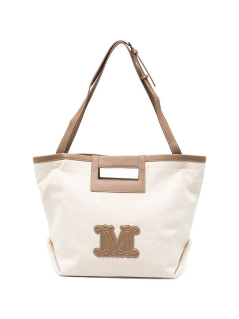 Max Mara logo-patch tote bag - Neutrals - zdjęcie produktu nr 1