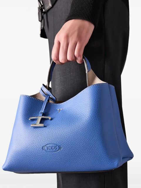 Tod's mini leather tote bag - Blue - zdjęcie produktu nr 2