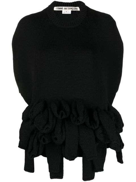 Comme Des Garçons layered-detail crew-neck jumper - Black - zdjęcie produktu nr 1