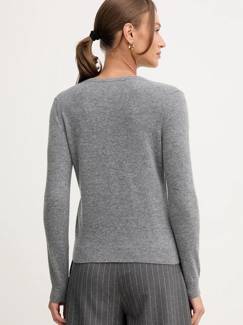 United Colors of Benetton kardigan wełniany kolor szary lekki - zdjęcie produktu nr 2