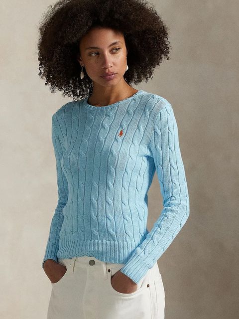 Polo Ralph Lauren sweter bawełniany damski kolor niebieski 211971869 - zdjęcie produktu nr 1