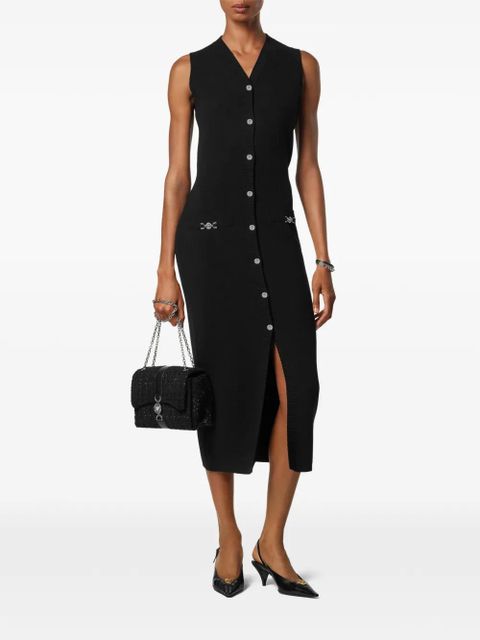 Versace button-fastening midi dress - Black - zdjęcie produktu nr 1
