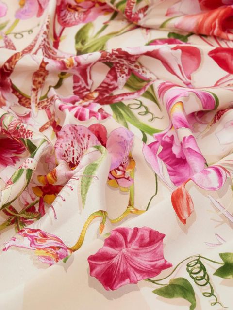 Ferragamo gaia print silk scarf - Neutrals