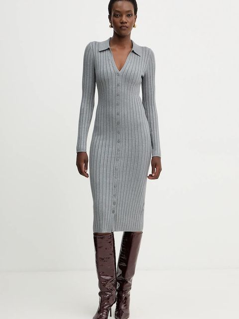 Guess sukienka MIRANDA kolor szary mini prosta W5BK60 Z2YJ2 - zdjęcie produktu nr 1