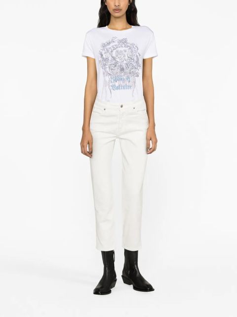Zadig&Voltaire high-waist cropped jeans - White