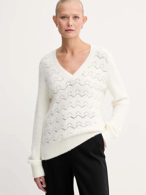 Morgan sweter damski kolor beżowy lekki MLILOU - zdjęcie produktu nr 1