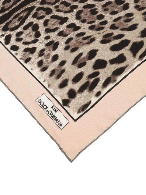 Dolce & Gabbana KIM DOLCE&GABBANA leopard-print twill scarf - Neutrals